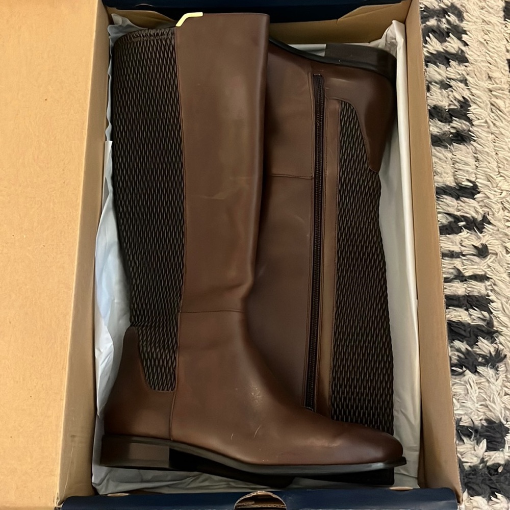 New Cole Haan Rockland Boots Chestnut leather 8.5